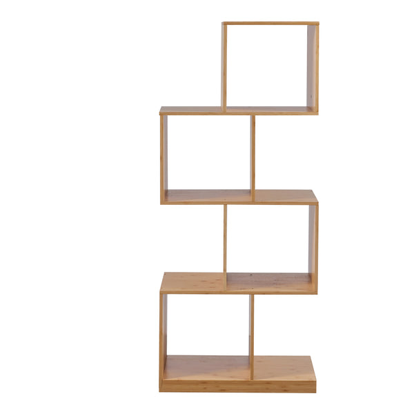 Libreria Gullspång in Bambù Naturale con 4 Scomparti 130x55x30 cm [en.casa]