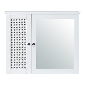 Specchio da parete Karlsøy 50x60x15cm Bianco [en.casa]