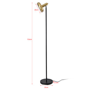 Lampada da terra Namsos Metallo Nero/Oro [lux.pro]