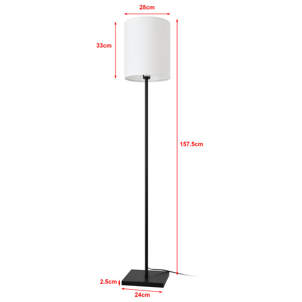 Lampada da Terra Solna con Paralume Cilindrico - lux.pro