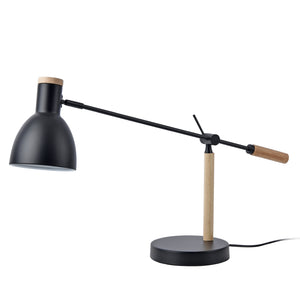 Lampada da tavolo Watford Nero / Colore legno [lux.pro]