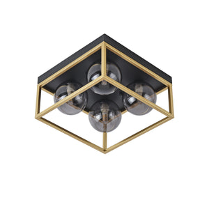 Lampada da soffitto Widnes Nero / Color oro [lux.pro]