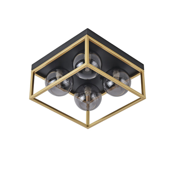 Lampada da soffitto Widnes Nero / Color oro [lux.pro]