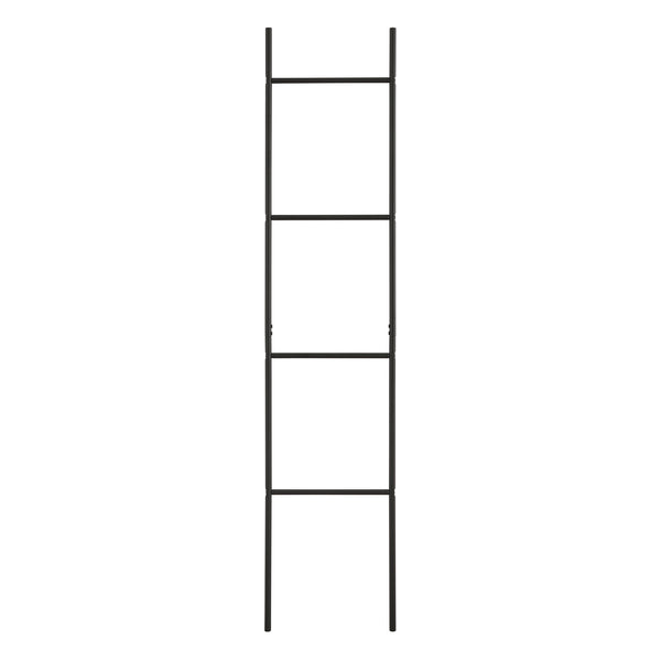 Scaletta portasciugamani Bodø acciaio 176x38 cm nero [en.casa]