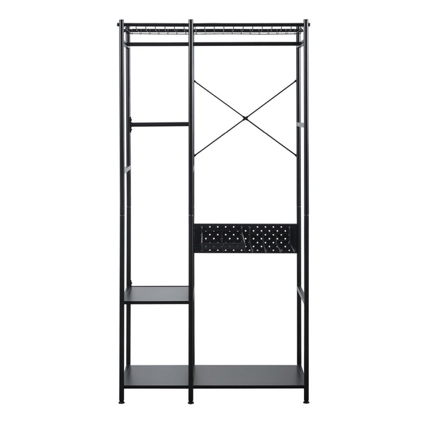 Appendiabiti Brønnøy 182x90x46cm Nero [en.casa]