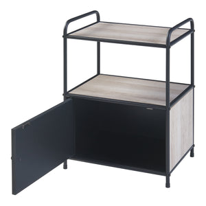 Tavolino laterale Gulen Nero/effetto quercia [en.casa]