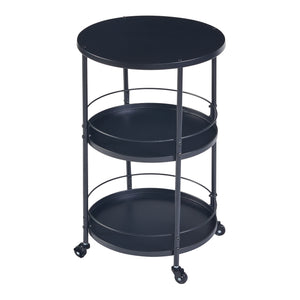 Carrello da servizio Munkedal Metallo Nero [en.casa]