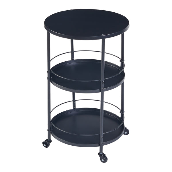 Carrello da servizio Munkedal Metallo Nero [en.casa]