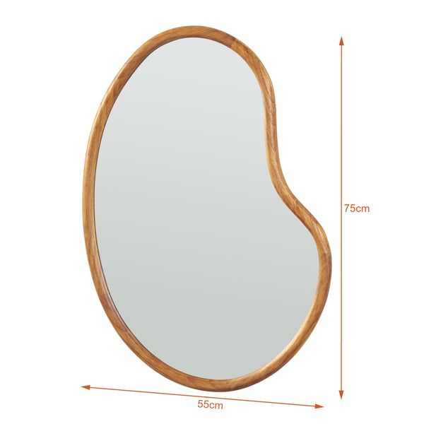 Specchio da parete Jokioinen 75x55 cm effetto quercia [en.casa]