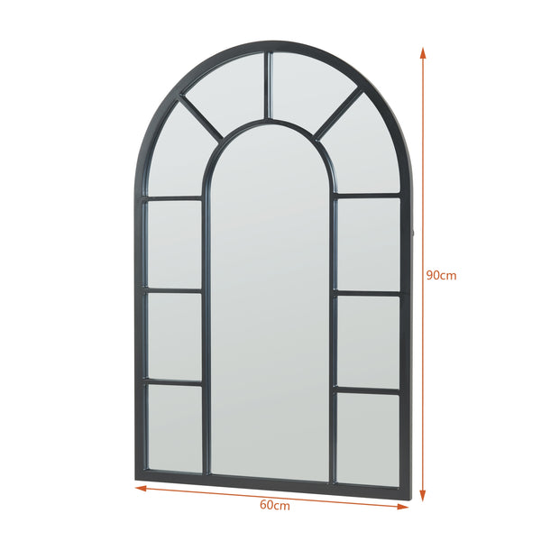 Specchio da parete Enonkoski 90x60 cm Nero [en.casa]