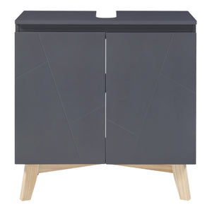 Armadio Sottolavabo Overath 60 x 60 x 30 cm Grigio [en.casa] 