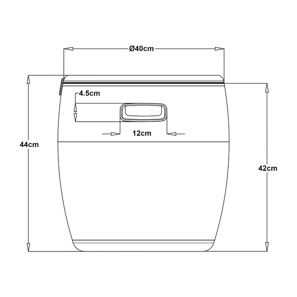 Sgabello con frigo Avetrana 44xØ40 cm Marrone chiaro [casa.pro]