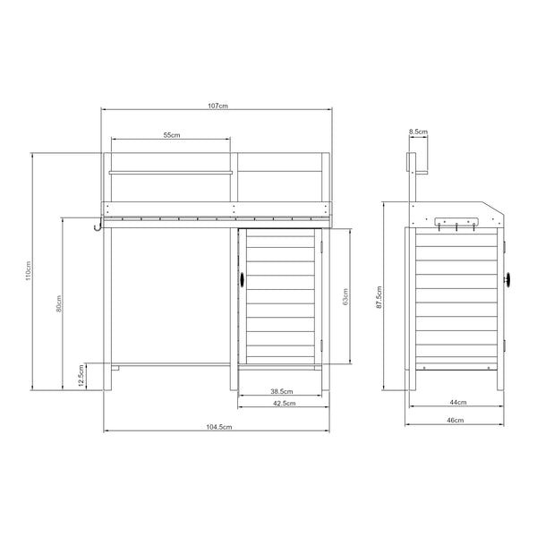 Tavolo da piantagione Alessano legno di abete [casa.pro]