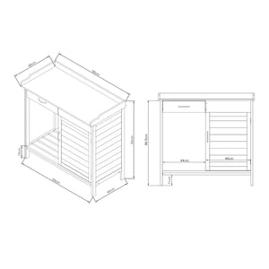 Tavolo da piantagione Aliano Legno di abete Grigio [casa.pro]