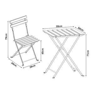 Set bistro Bovino 3 pz. Legno di acacia [casa.pro]