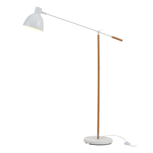 Lampada da terra Banchory Metallo 163 cm Effetto legno/Bianco [lux.pro]