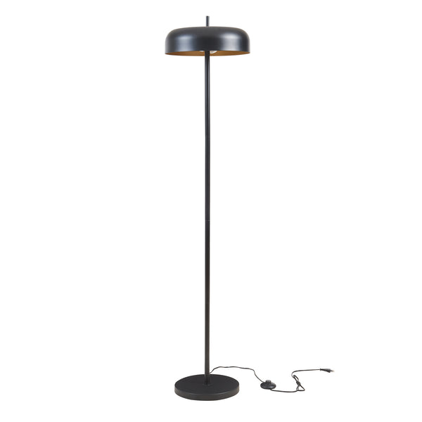 Lampada da terra Barton a 2 fiamme Metallo 159 cm Nero [lux.pro]
