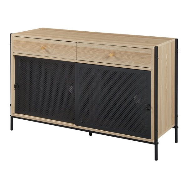 Mobile TV Tysnes 120x40x75 cm Rovere/Nero [en.casa]