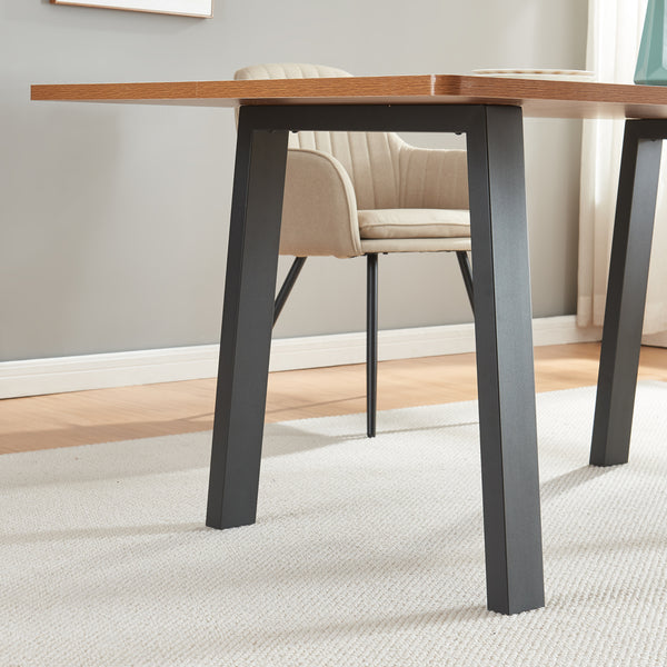 Struttura del tavolo set da 2 Kraftisried 72x70cm Nero [en.casa]