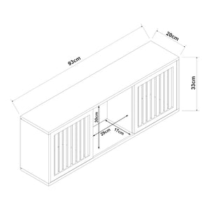 Mensola da parete Ypäjä 93x20x33 cm Bambù [en.casa]