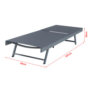 Set Baragiano di Tavolino e Lettino Prendisole - Antracite/Grigio casa.pro 
