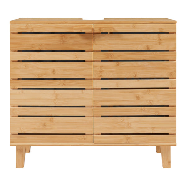 Mobile sottolavabo Epind 60x66x30 cm Bambù Naturale [en.casa]