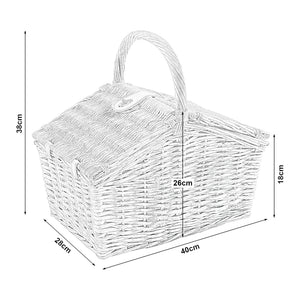 Cestino da Picnic Bucchianico per 2 Persone in Vimini con Accessori e Coperta casa.pro