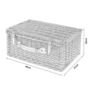 Cestino da Picnic Brindisi per 4 Persone Valigia Picnic in Rami di Salice Set Completo casa.pro 