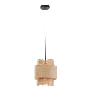 Lampada a sospensione Biggar effetto rattan/motivo intrecciato [lux.pro]