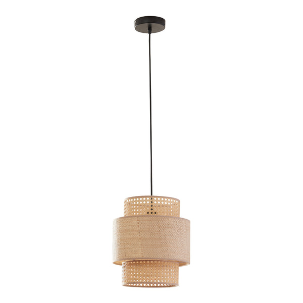Lampada a sospensione Biggar effetto rattan/motivo intrecciato [lux.pro]