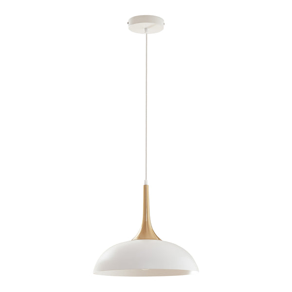 Lampada a sospensione Blairgowrie Metallo Bianco/Ottone [lux.pro]