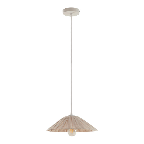 Lampada a sospensione Bridge Bianco/Beige [lux.pro]