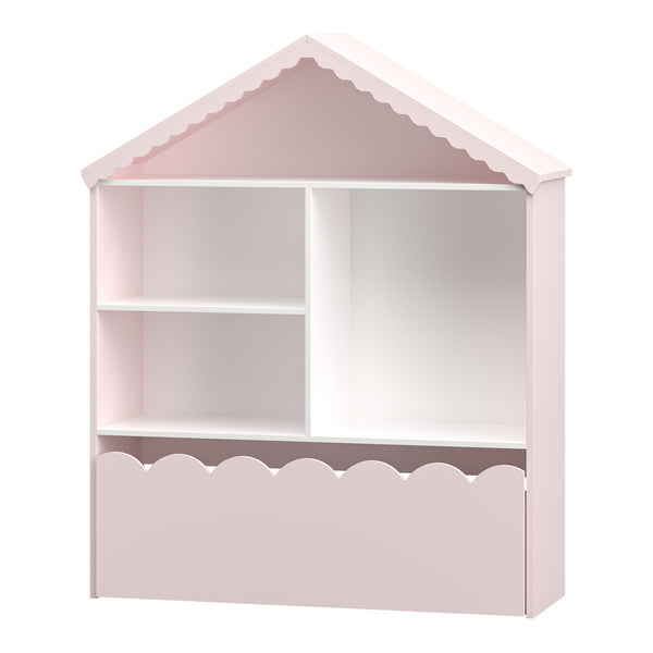 Libreria per bambini Vestnes 114x91x30 cm Cotton Candy/Bianco [en.casa]