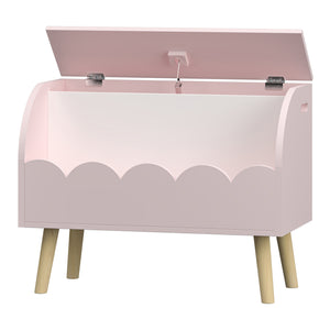 Scatola per giocattoli Vestnes 60x30x44 cm Cotton Candy/Bianco [en.casa]