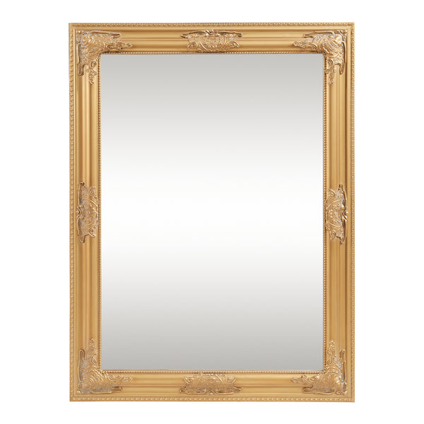 Specchio da Parete Punkalaidun con Cornice Dorata Stile Barocco 80x60 cm Verticale e Orizzontale [en.casa] 