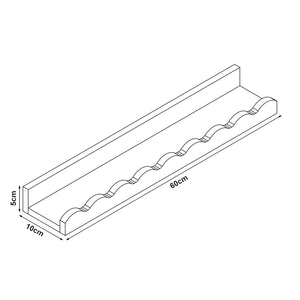 Mensola da parete per bambini Set da 2 Vestnes 60x10x5 cm Cotton Candy [en.casa]