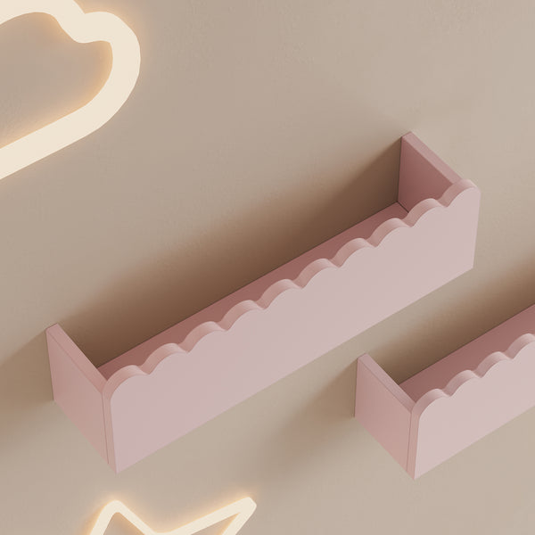 Mensola da parete per bambini Set da 2 Vestnes 40x10x10 cm Cotton Candy [en.casa]