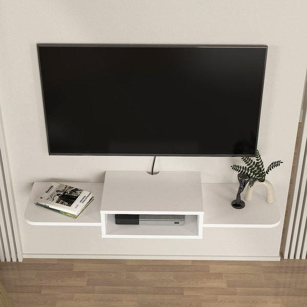 Mobile TV sospeso Tar 115x30x16 cm Bianco [en.casa]