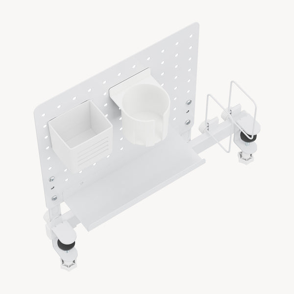 Organizer da scrivania Sauda da agganciare 50x50 cm Acciaio Bianco [en.casa]