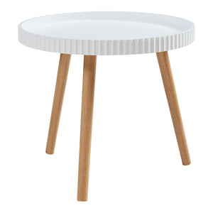 Tavolino Bongard Ø50x45 cm Bianco [en.casa]