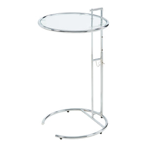 Tavolino Stare con Piano Rotondo Ø50 Regolabile in Altezza tra 57-77 cm [en.casa]