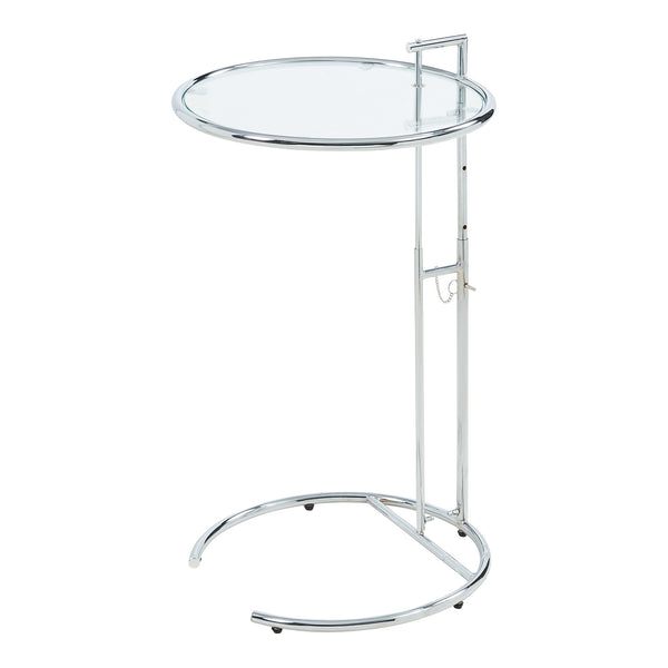 Tavolino Stare con Piano Rotondo Ø50 Regolabile in Altezza tra 57-77 cm [en.casa]