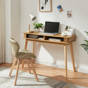 Tavolo a Consolle Tysvær a 2 Ante Scorrevoli in Bambù Naturale 110 x 40 x 78 cm [en.casa]