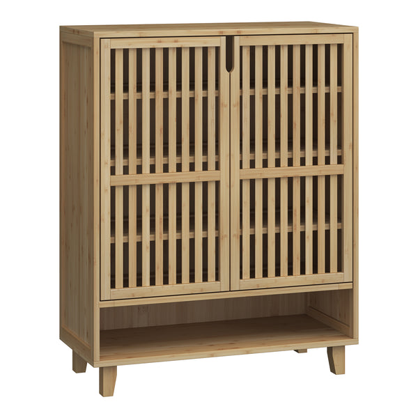 Scarpiera Sirgerg 91x72x35 cm Bambù Naturale [en.casa]