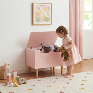 Baule per Giocattoli Virer Cassapanca per Cameretta 60 x 40 x 45 cm - Rosa [en.casa]