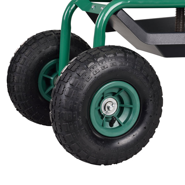 Sedile da giardino mobile fino a 135 kg Verde pro.tec