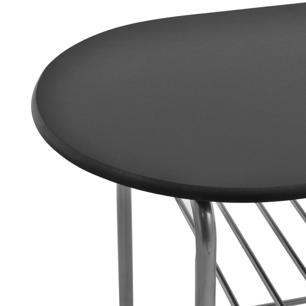 Gruppo da pranzo Yiltornio (Set, 3 pz) Nero/Argento [en.casa]