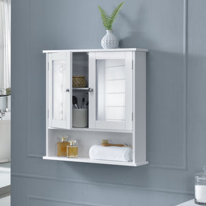 Mobile bagno Locust 58x56x13 cm Bianco [en.casa]