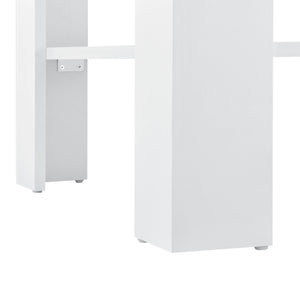 Tavolino da salotto Aachen 60x60x40 cm con ripiano Bianco en.casa