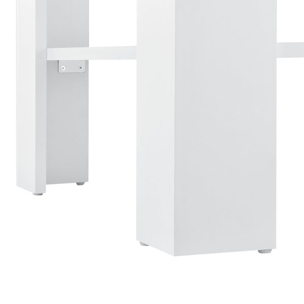 Tavolino da salotto Aachen 60x60x40 cm con ripiano Bianco en.casa